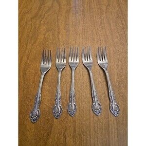 Vintage 5 PCs CHARLESTON CLASSIC by Hanford Forge Stainless Steel Korea Forks